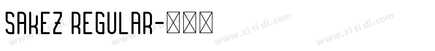 Sakez Regular字体转换